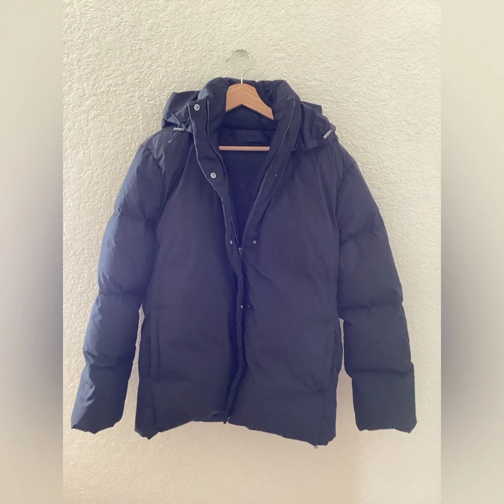 Jenni Kayne Everyday Black Puffer Down Jacket with Hood - Picture 1 of 6
